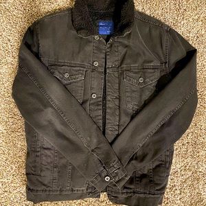 Zara Fleece Denim Jacket Sz XL